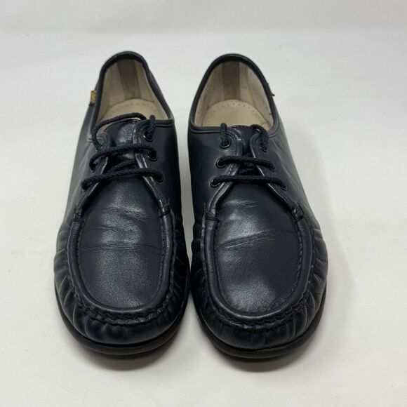 SAS Siesta Shoes Womens 10 M Blue Leather Lace Up Casual Comfort Granny Nurse - Picture 5 of 16